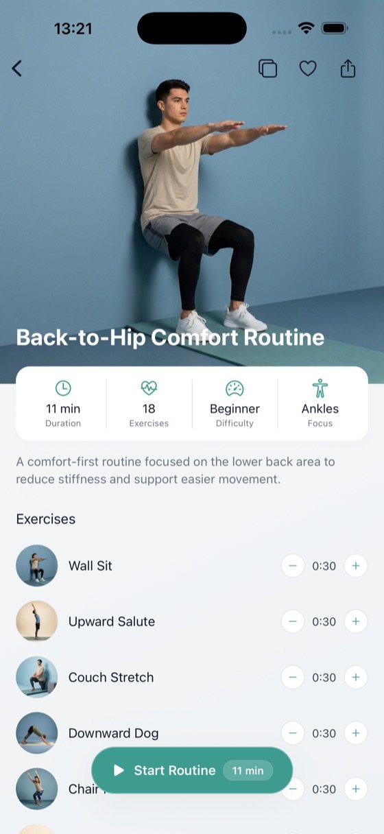 Flexor guided mobility routine details