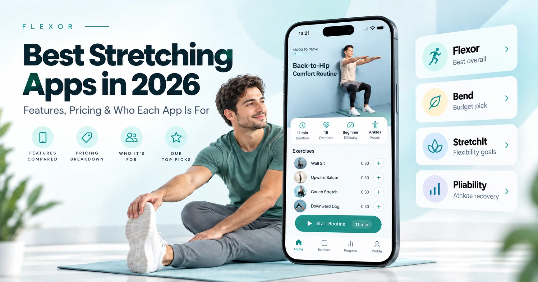 Best Stretching Apps in 2026. Features, Pricing & Who Each App Is For