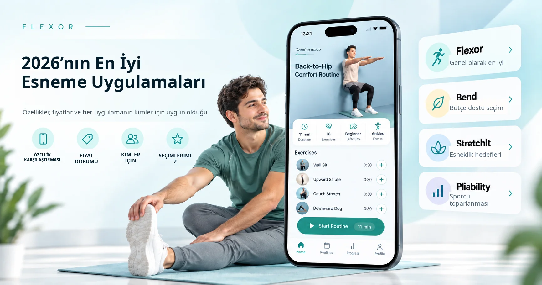 2026’nın En İyi Esneme Uygulamaları. Özellikler, fiyatlar ve her uygulamanın kimler için uygun olduğu