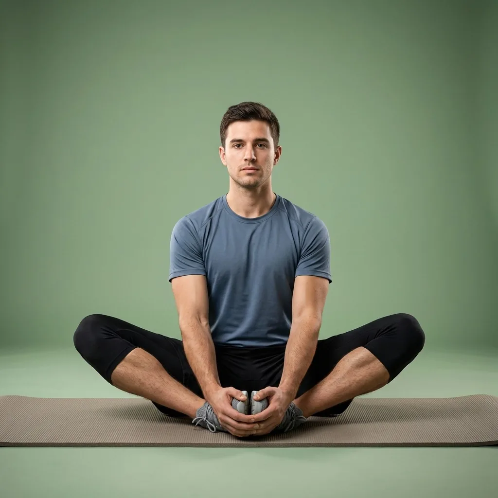 Butterfly stretch seated on the floor