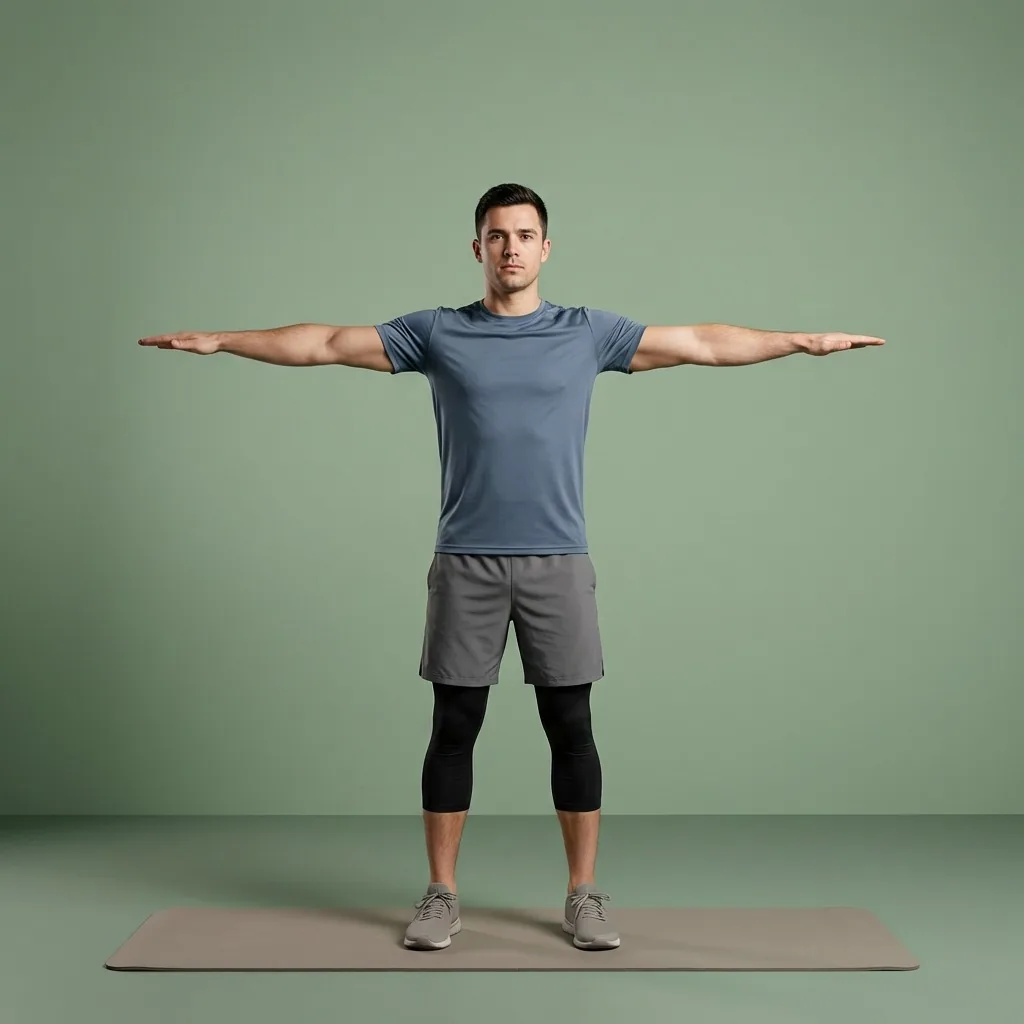Standing arm circles warm-up